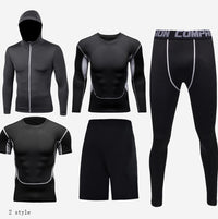 Complete Fitness Clothing Set 5-Piece Sport Compression Kit